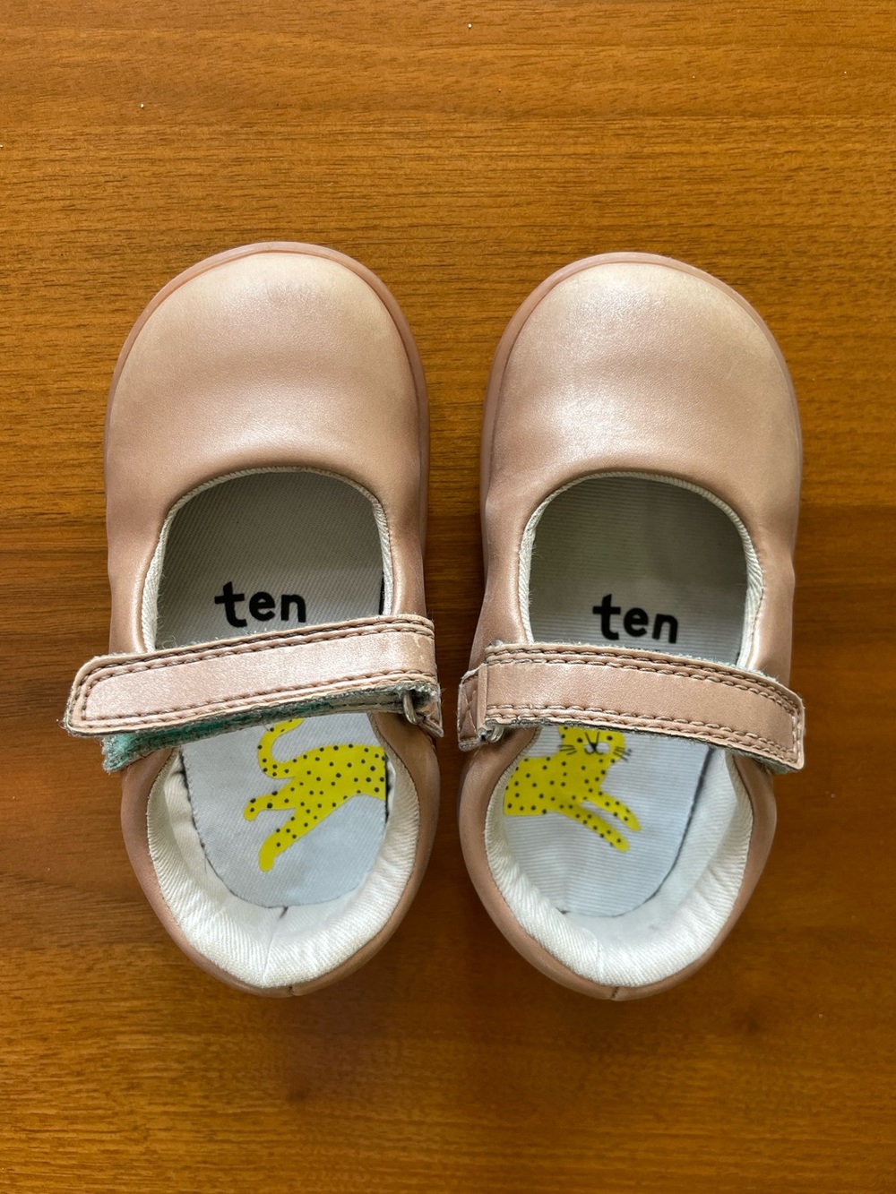 Ten Little Mary Janes Size 6.5 Rose Gold